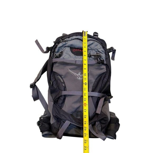 Osprey Stratos 24 Backpack Outdoors Backpacking Medium 24 Liters Grey Black Read - Picture 12 of 12